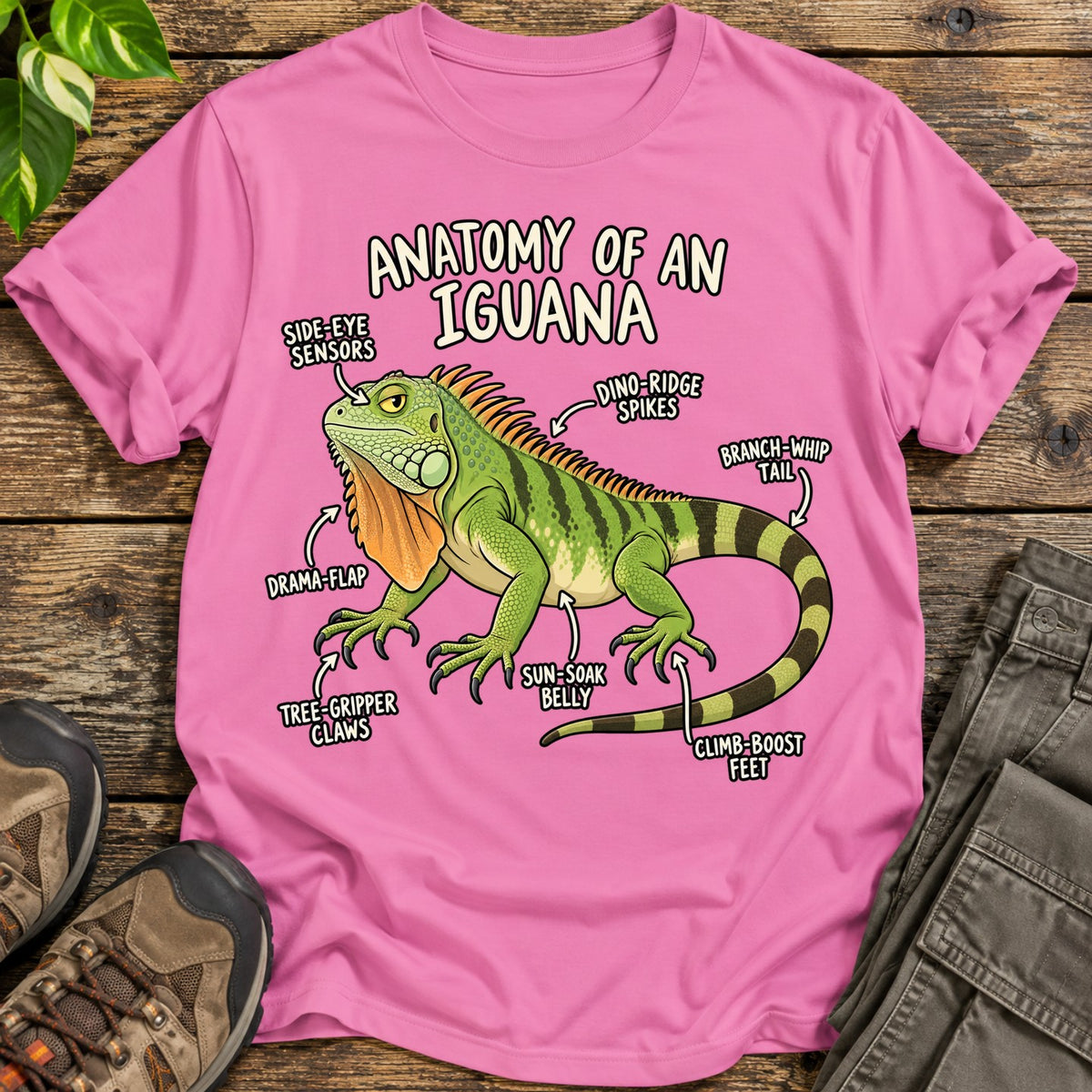 Anatomy of an Iguana T-Shirt - Azalea