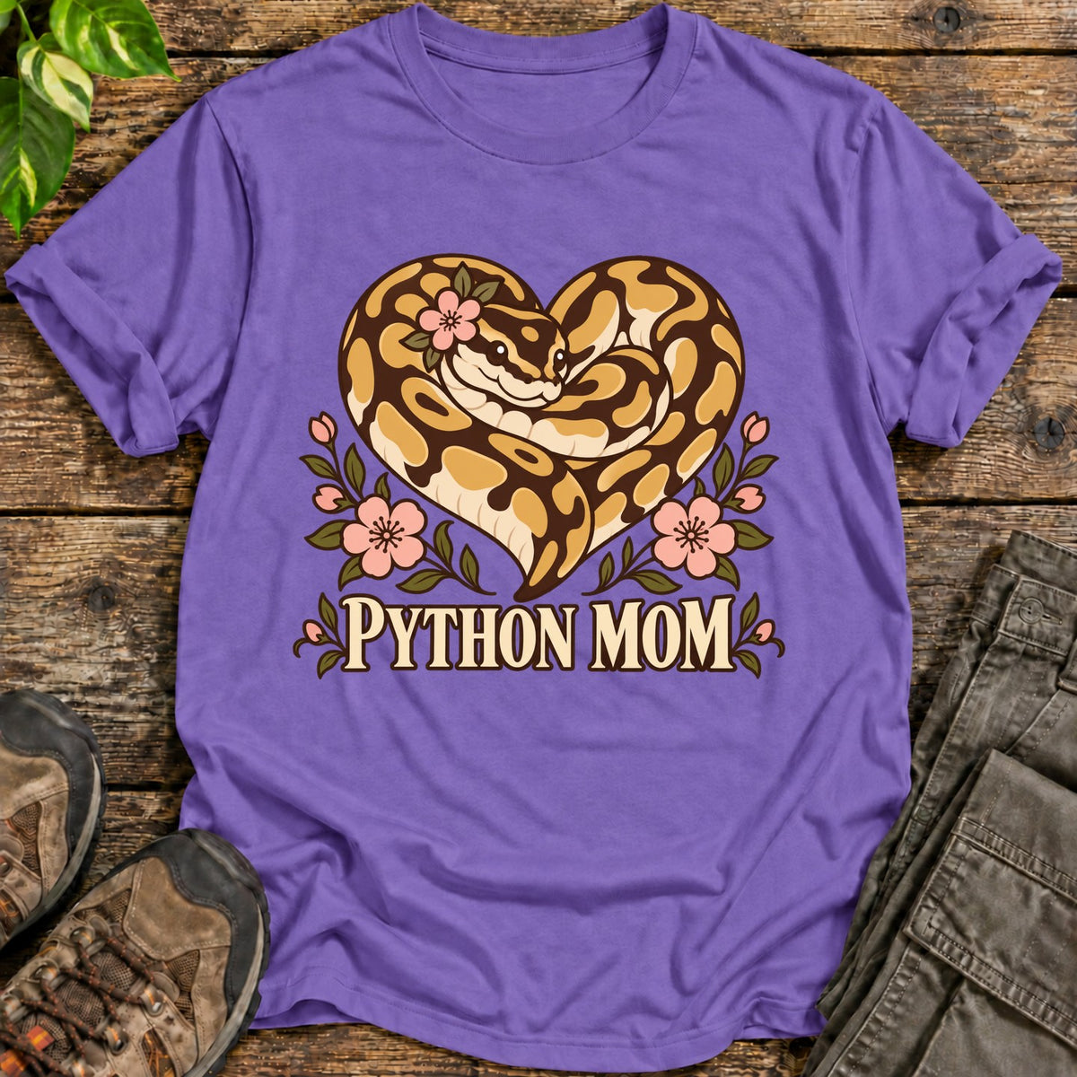 Pyhton Mom Shirt - Heather Purple