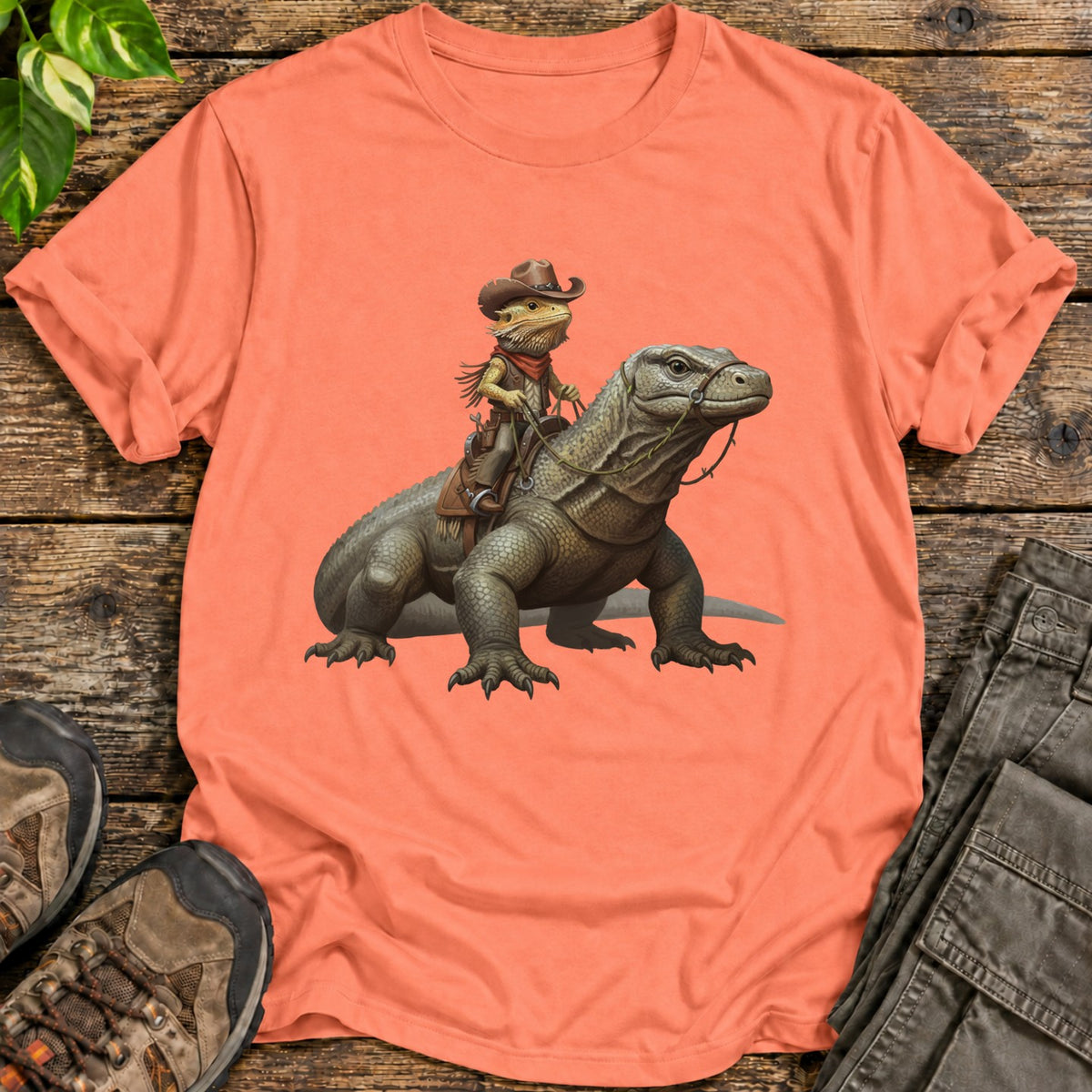 Reptile Wrangler Shirt - Heather Orange