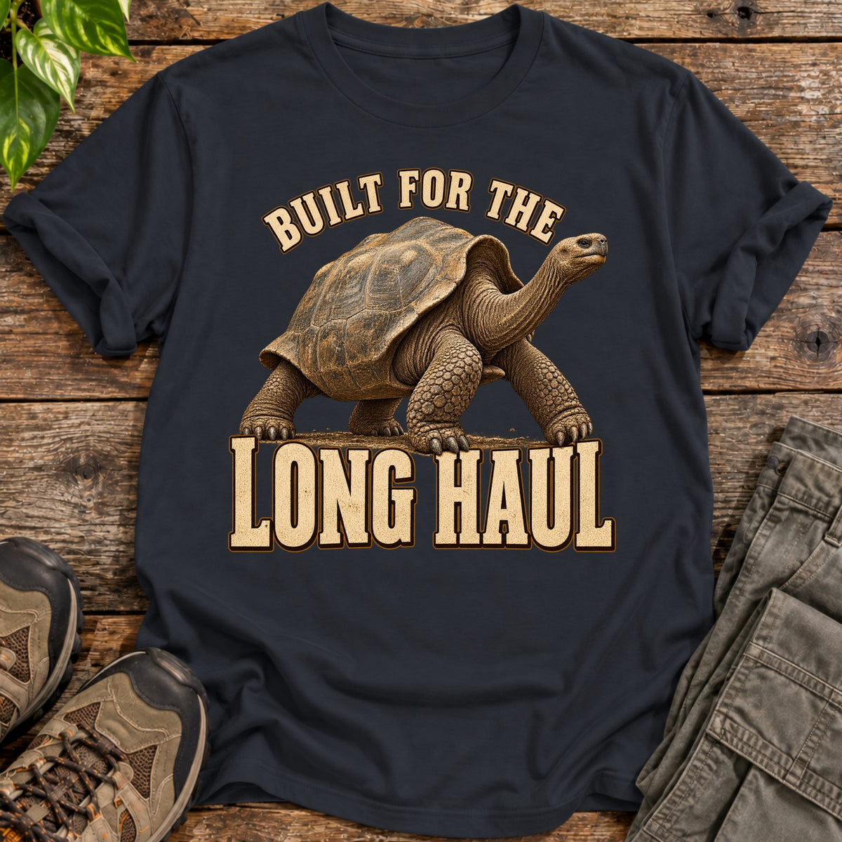 The Long Haul Galapagos Tortoise T-Shirt - Black