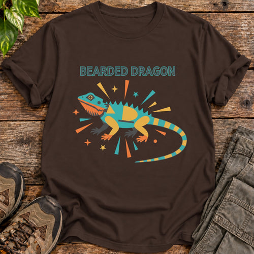 Bearded Atomic Age Art Shirt - Dark Chocolate