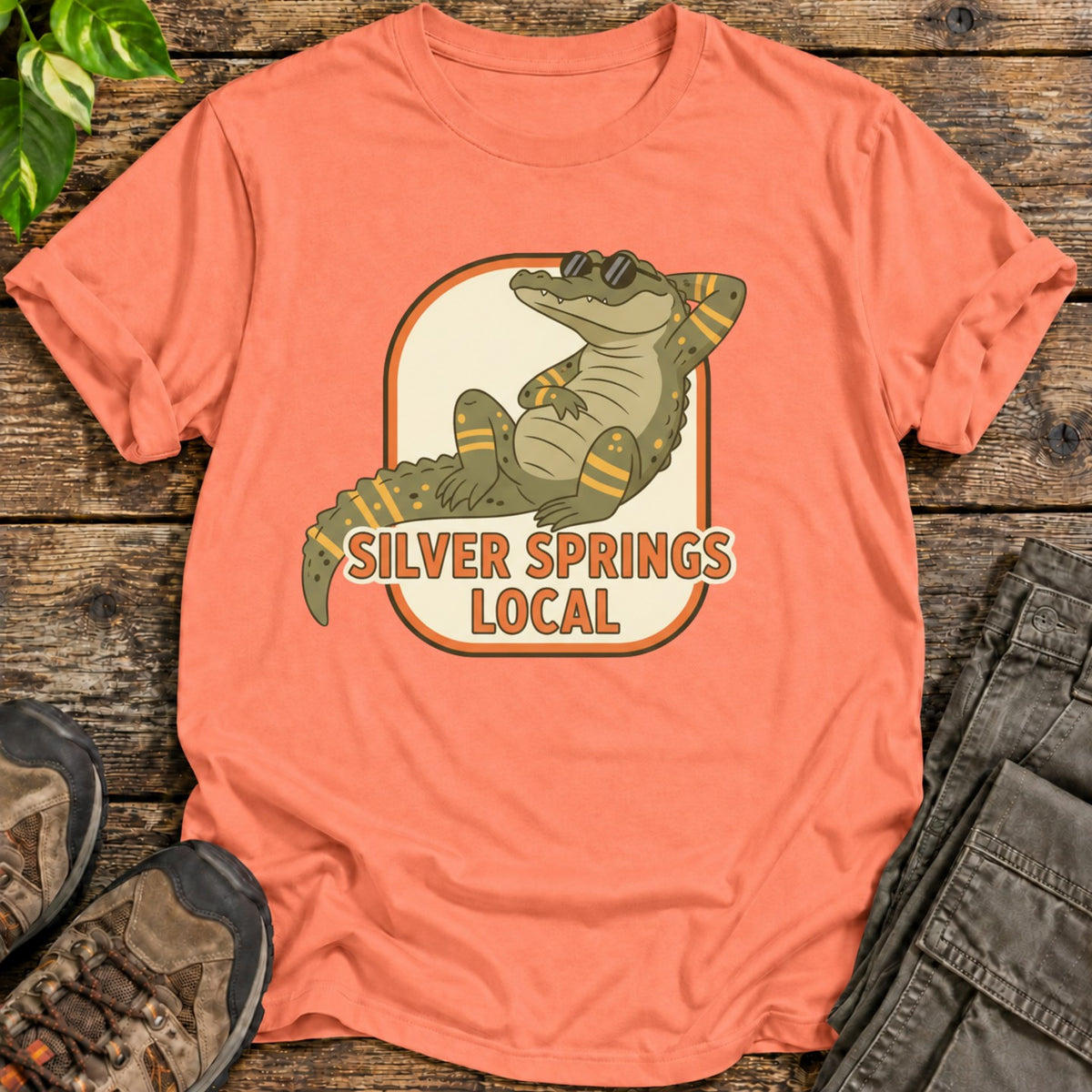 Silver Springs Local Alligator T-Shirt - Heather Orange