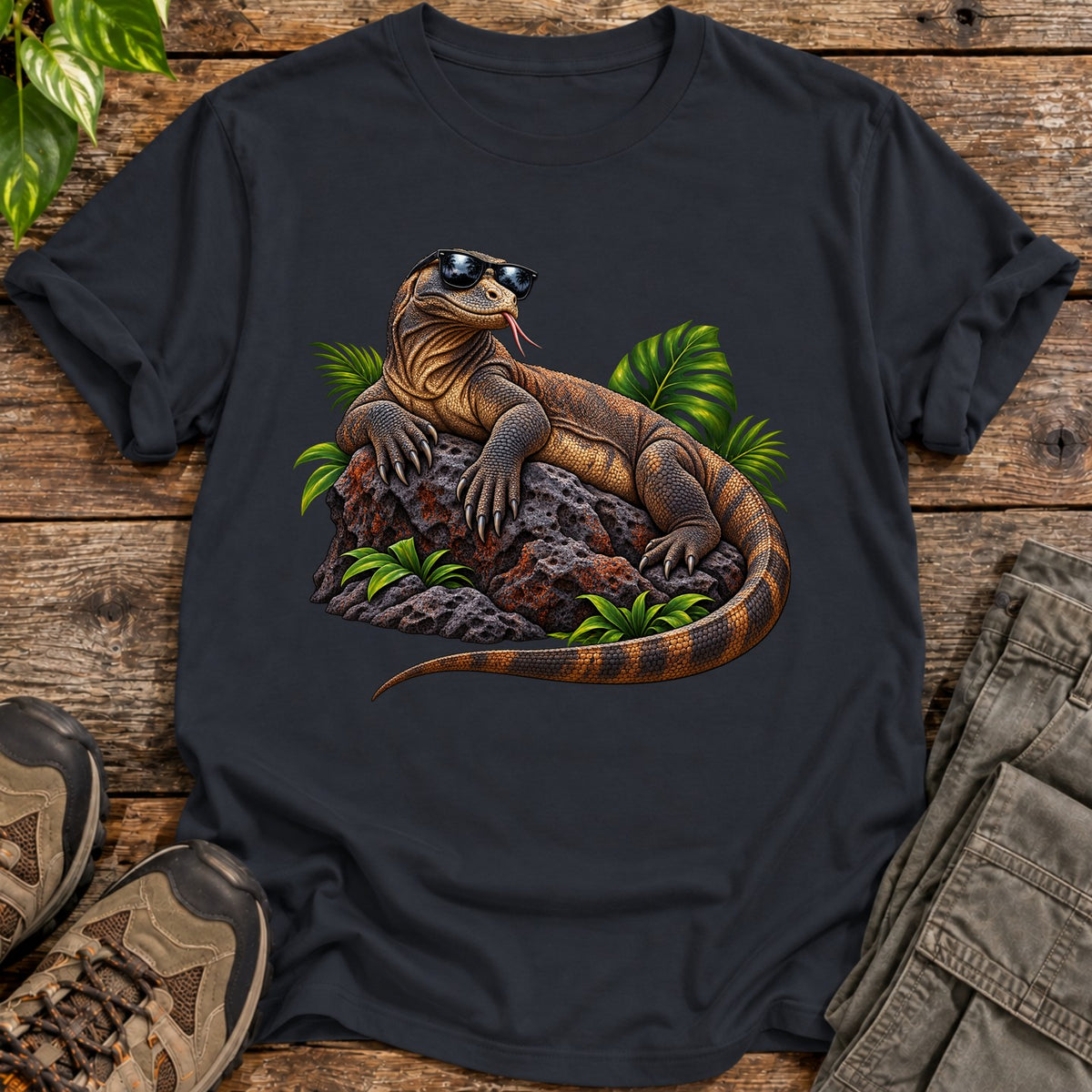 Cool Komodo Dragon T-Shirt - Black