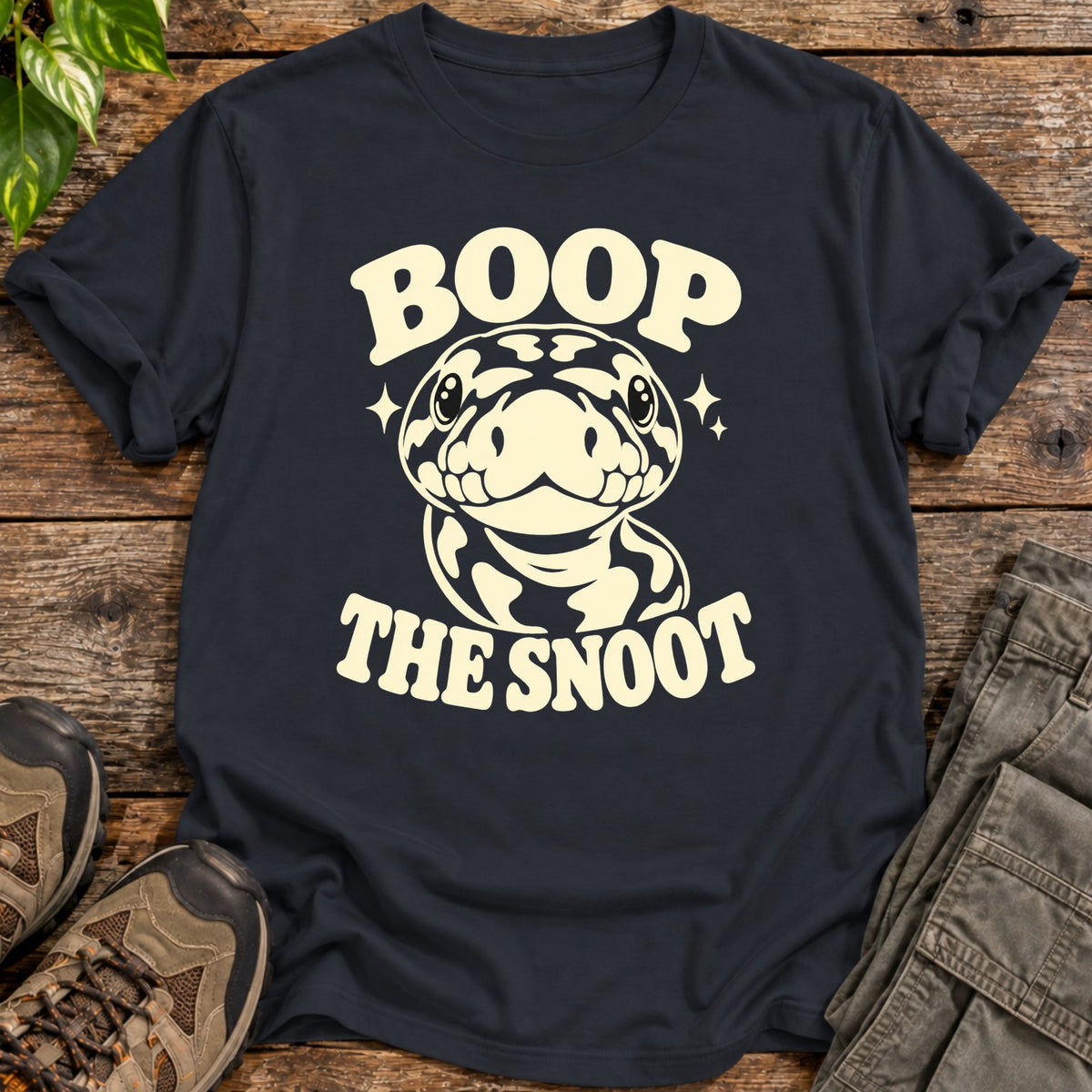 Boop the Snoot Ball Python T-Shirt - Black