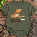 Bearded Dragon Food Critic T-Shirt - Military Green