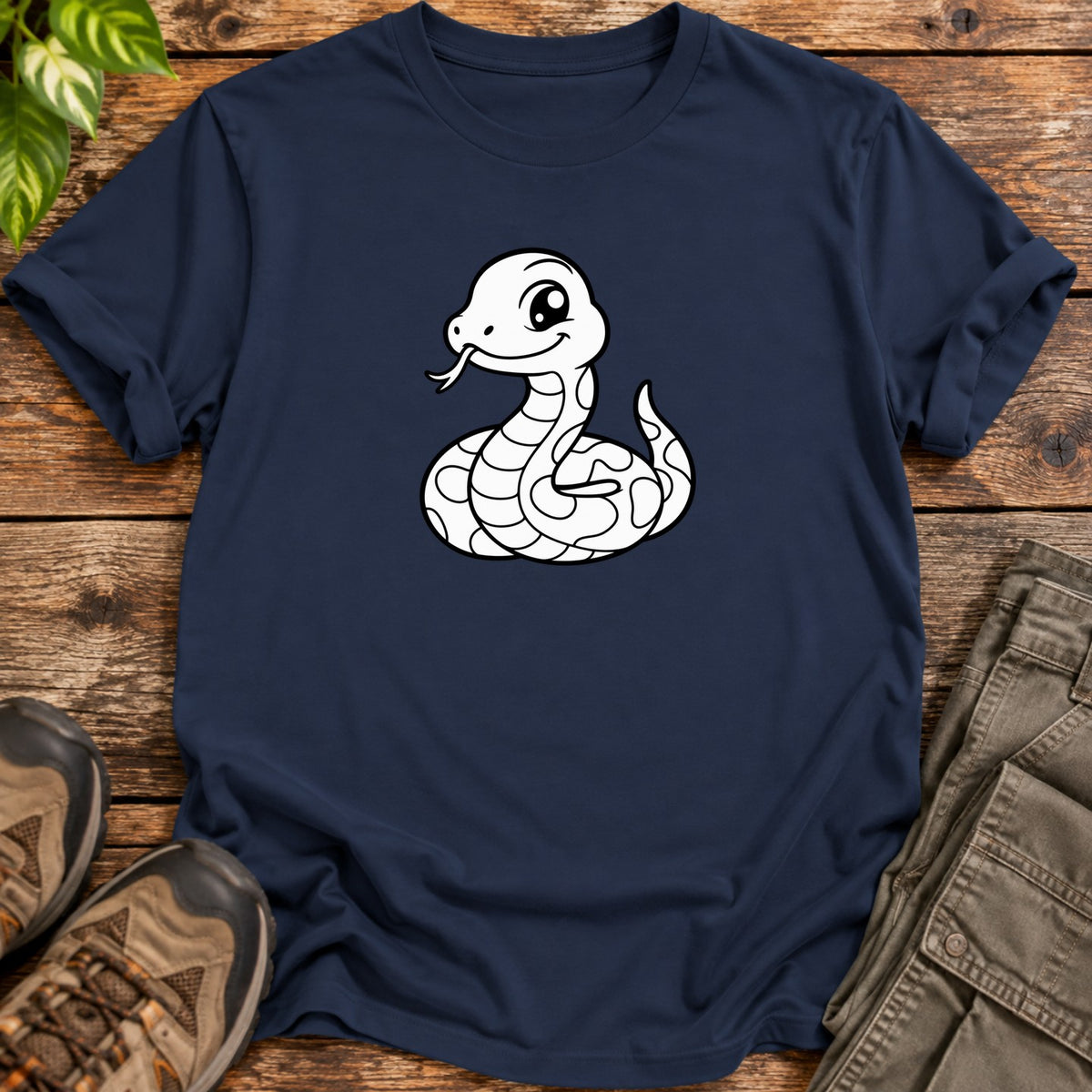Cute Snake T-Shirt - Navy