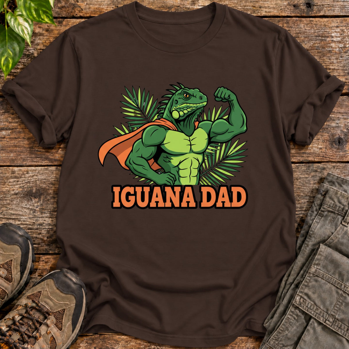 Iguana Dad Shirt - Dark Chocolate