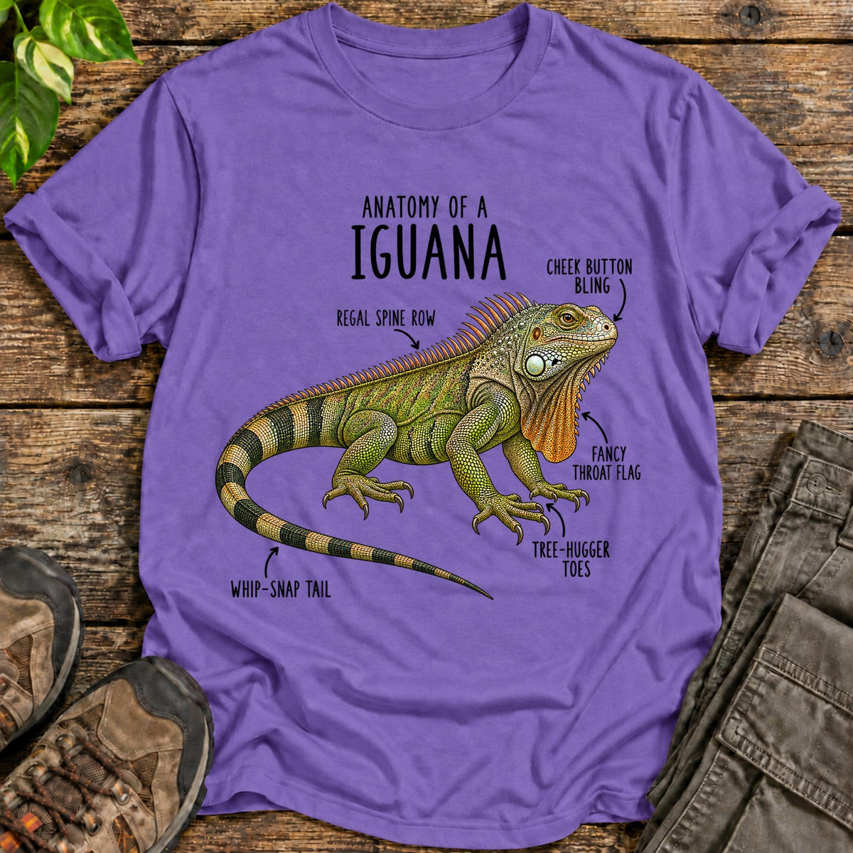 Anatomy of Iguana Shirt - Heather Purple