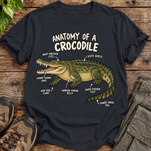 Anatomy of a Crocodile T-Shirt - Black