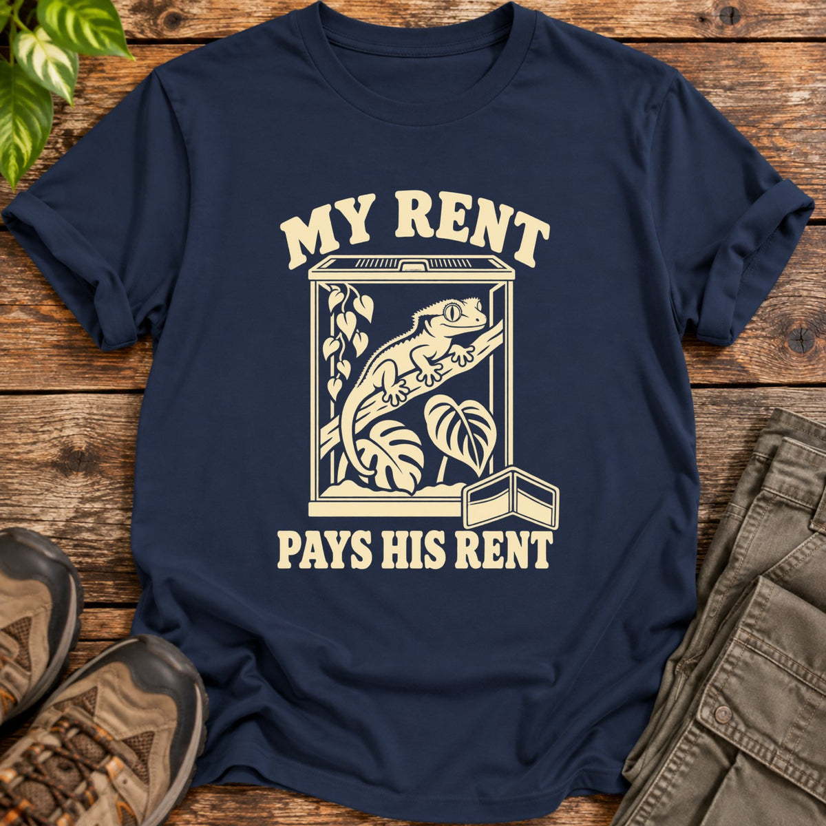 My Rent Pays His Rent T-Shirt - Navy