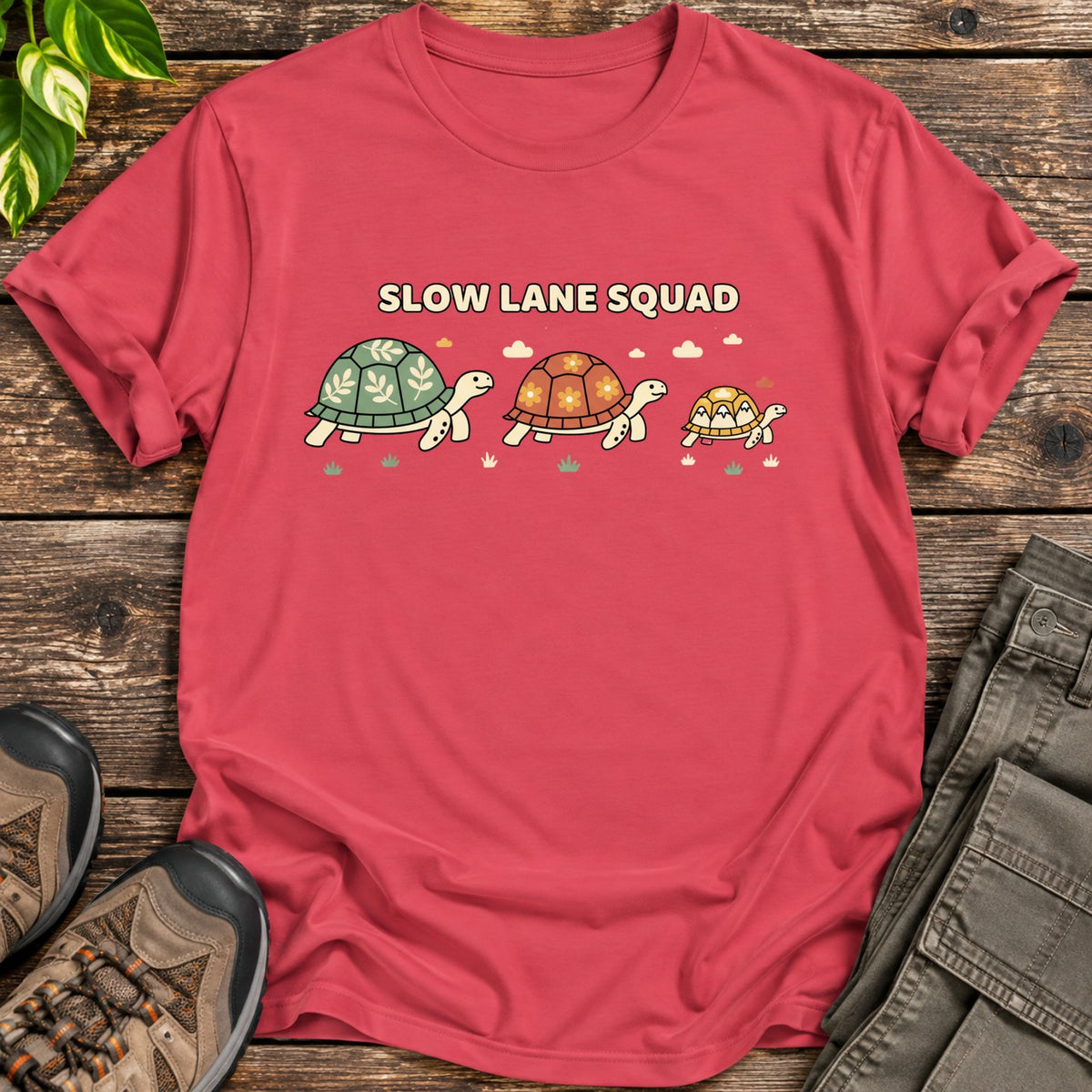 Turtle Squad Shirt - Heather Red