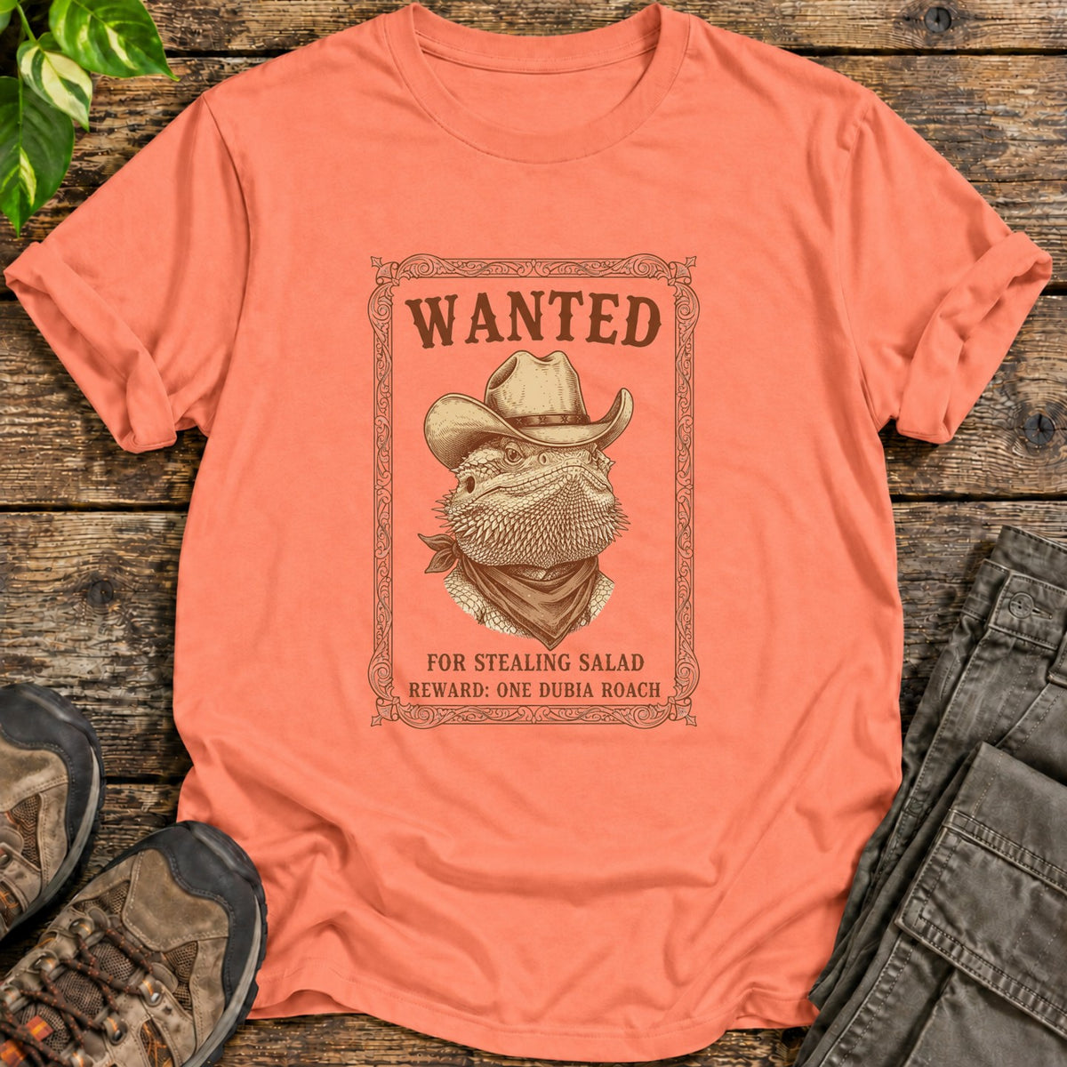 Bearded Dragon Outlaw Shirt - Heather Orange