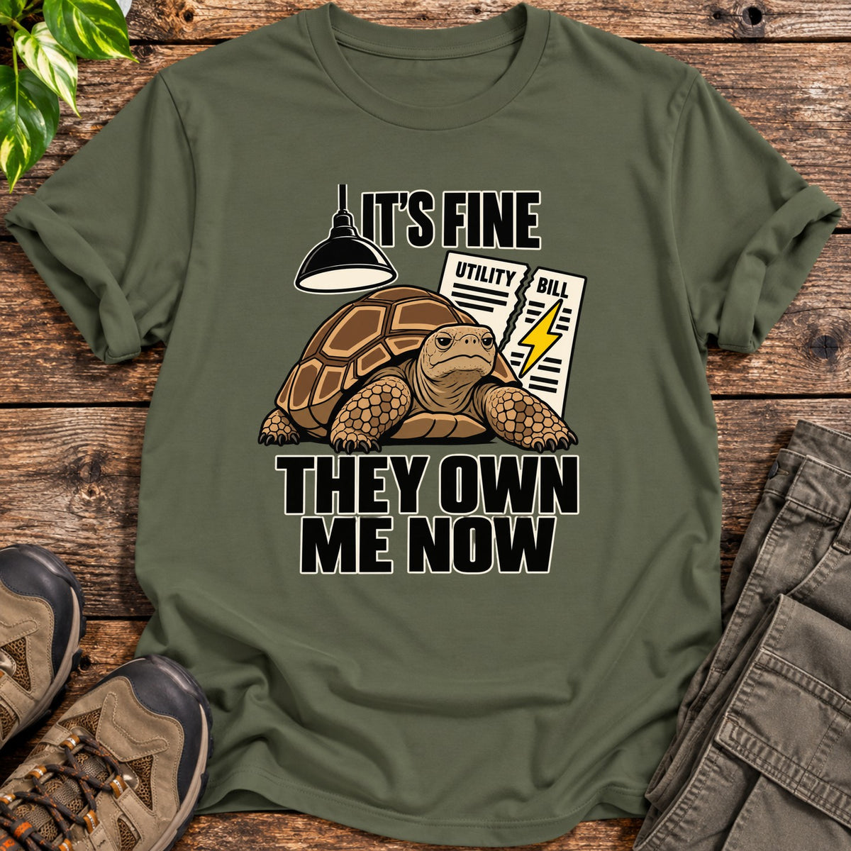 They Own Me Now T-Shirt - Military Green