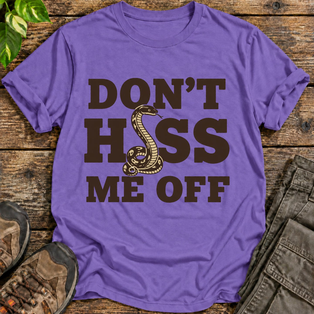 Don’t Hiss Me Off Classic Snake T-Shirt - Heather Purple