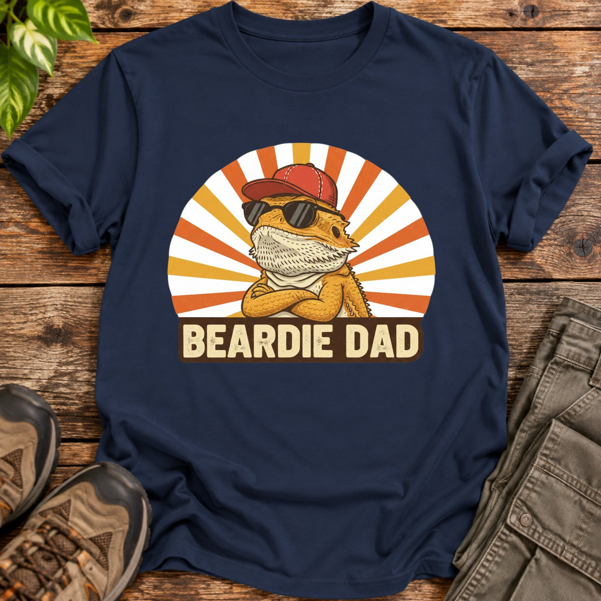 Beardie Dad Shirt - Navy