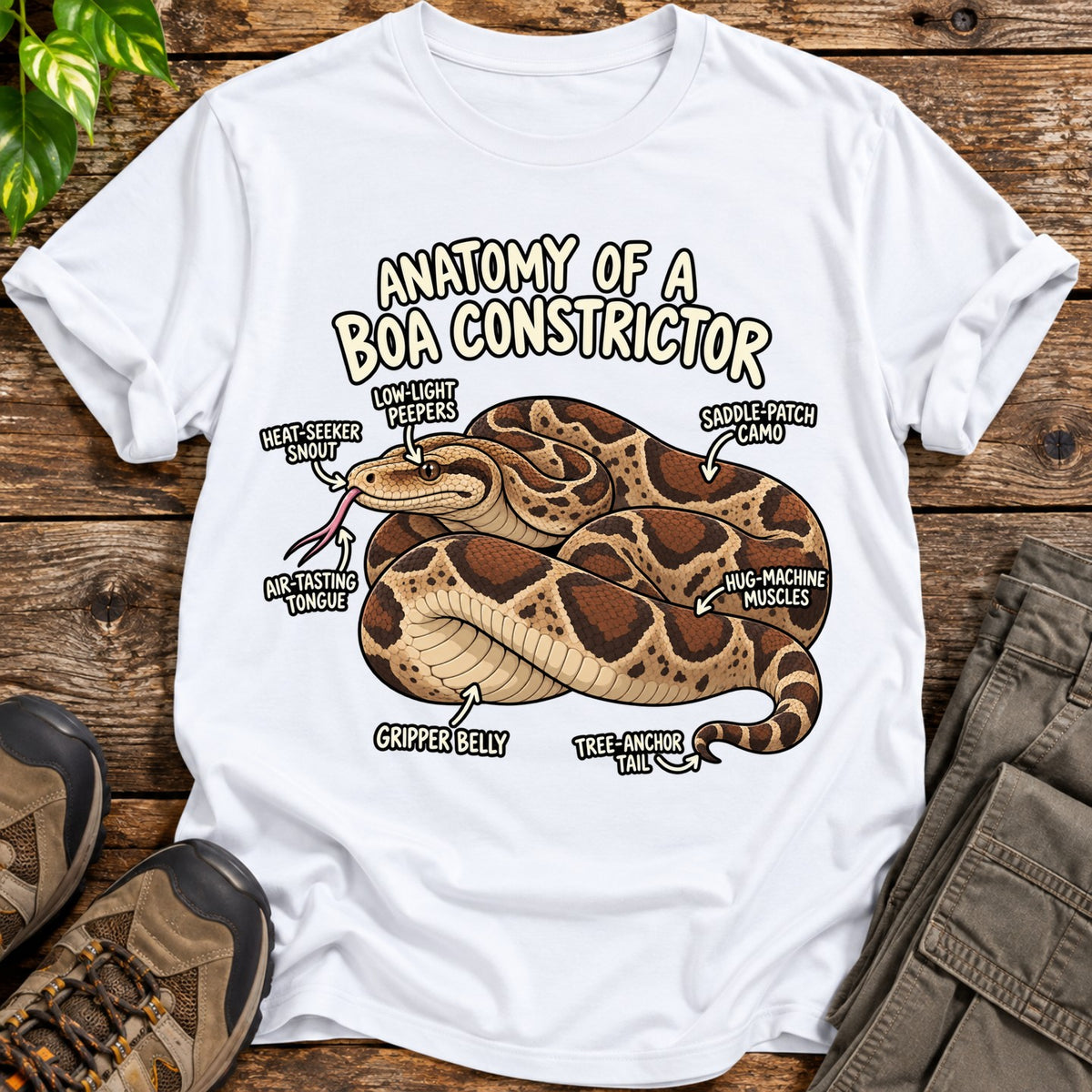 Anatomy of a Boa Constrictor T-Shirt - White