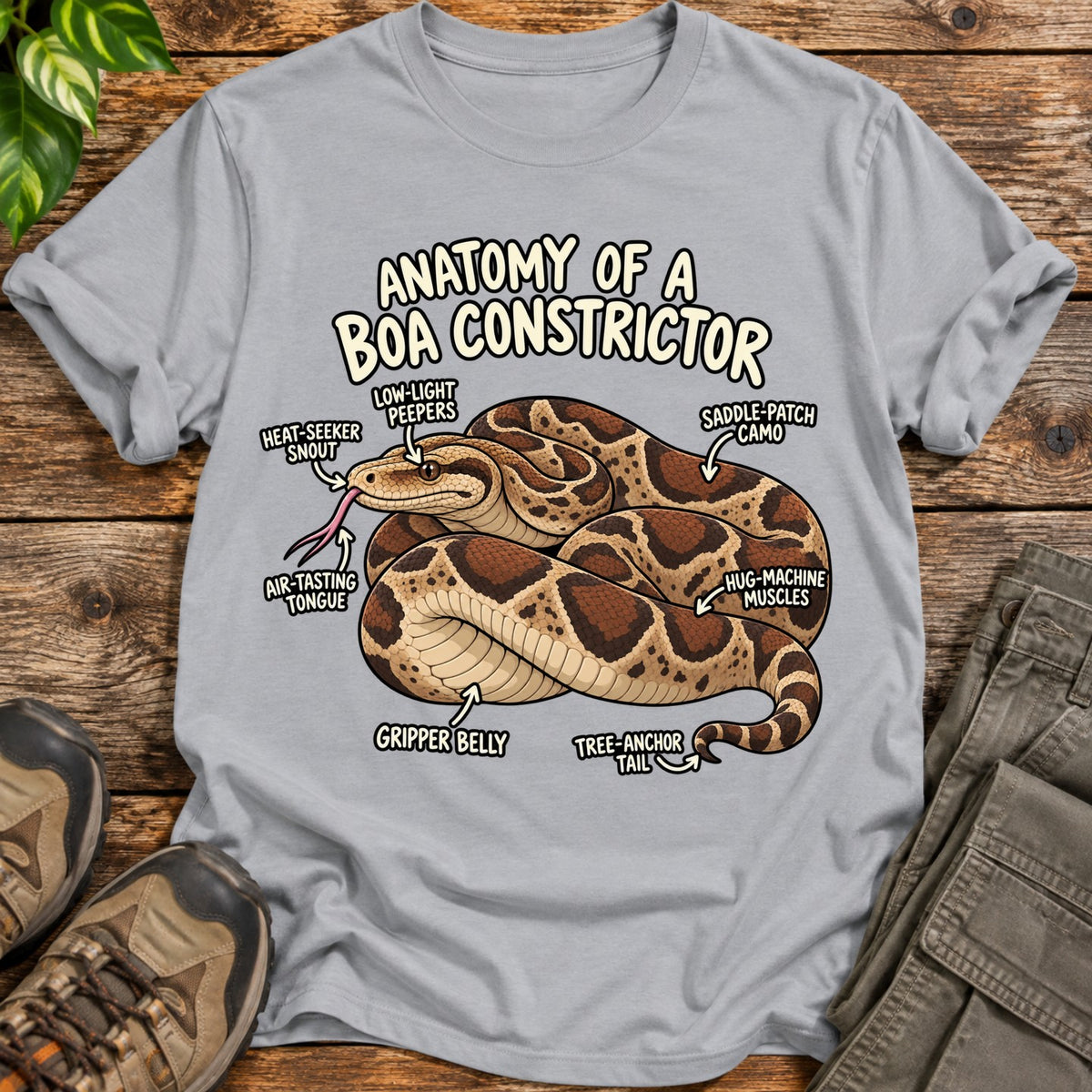 Anatomy of a Boa Constrictor T-Shirt - Sport Grey