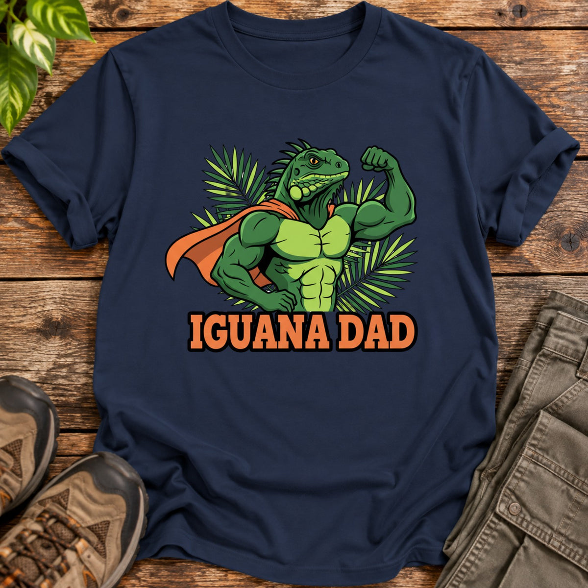 Iguana Dad Shirt - Navy