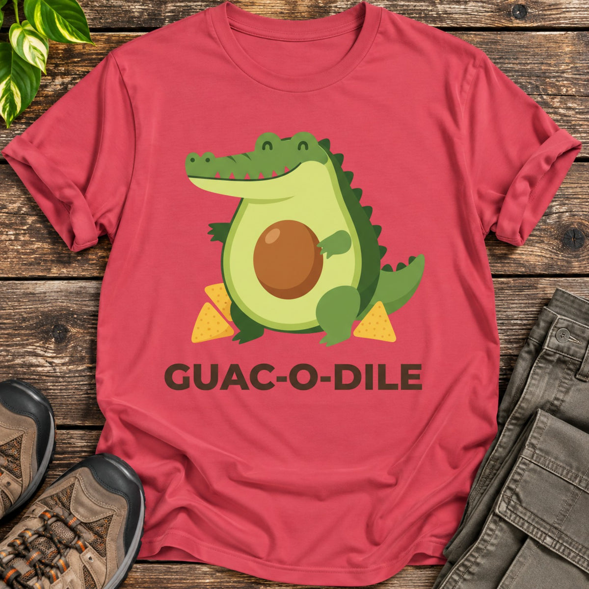 Guac O Dile T-Shirt - Heather Red
