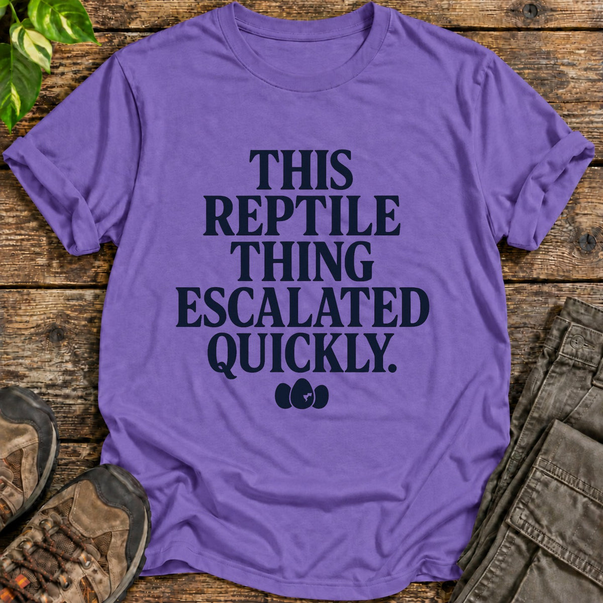 Reptile Thing Escalated Quickly Black - Heather Purple