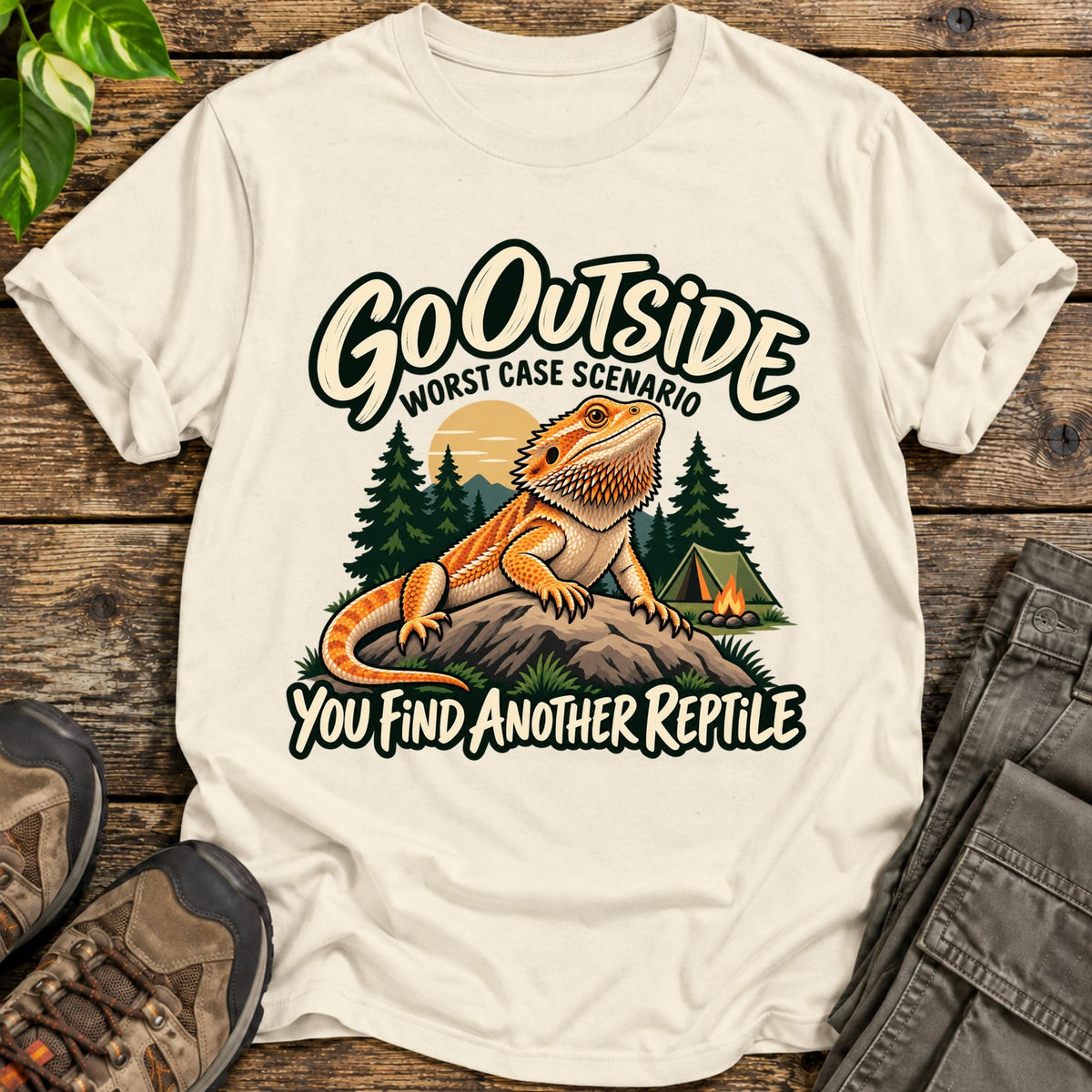 Go Outside T-Shirt - Natural