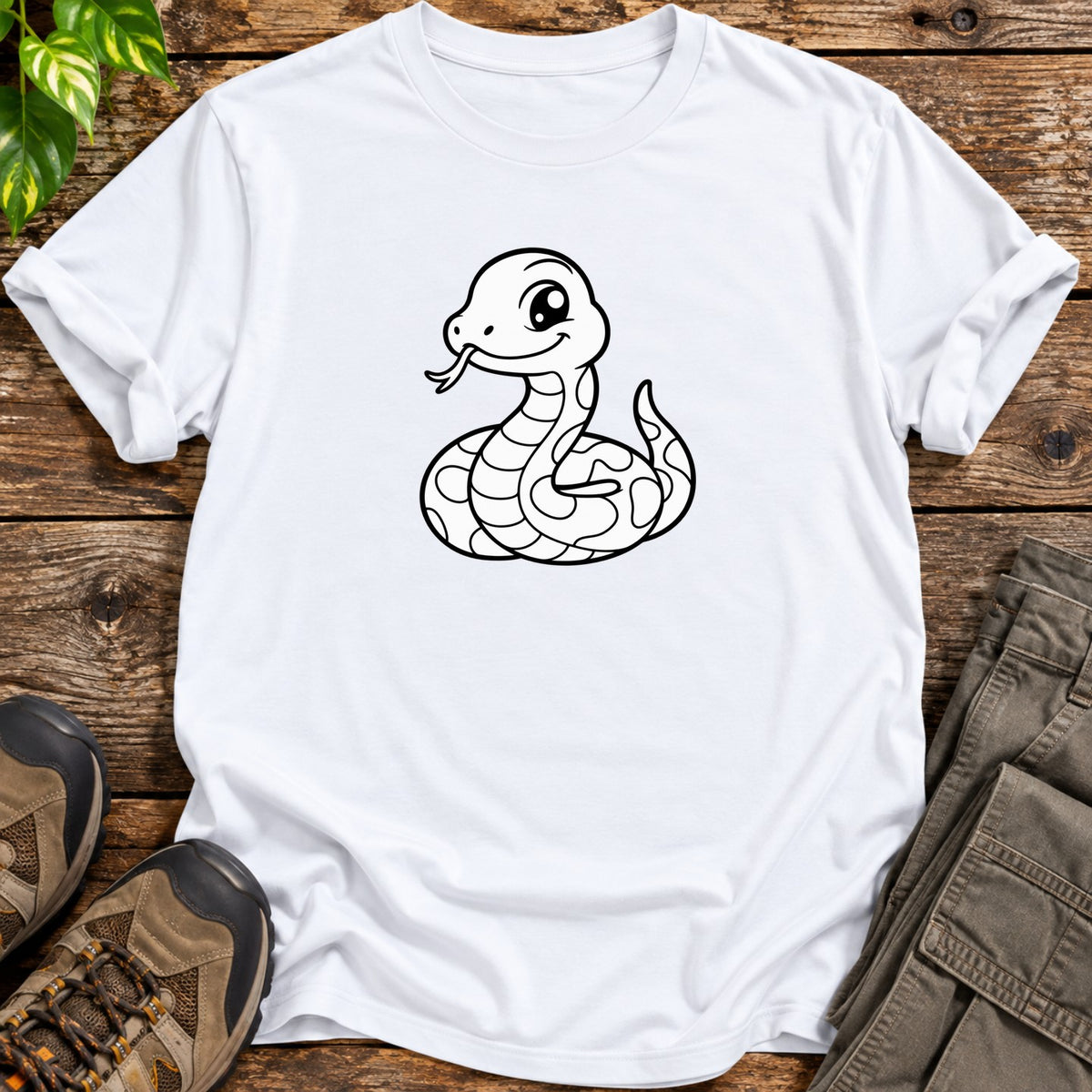Cute Snake T-Shirt - White