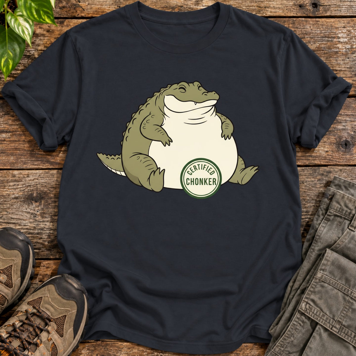 Certified Chonker Alligator T-Shirt - Black