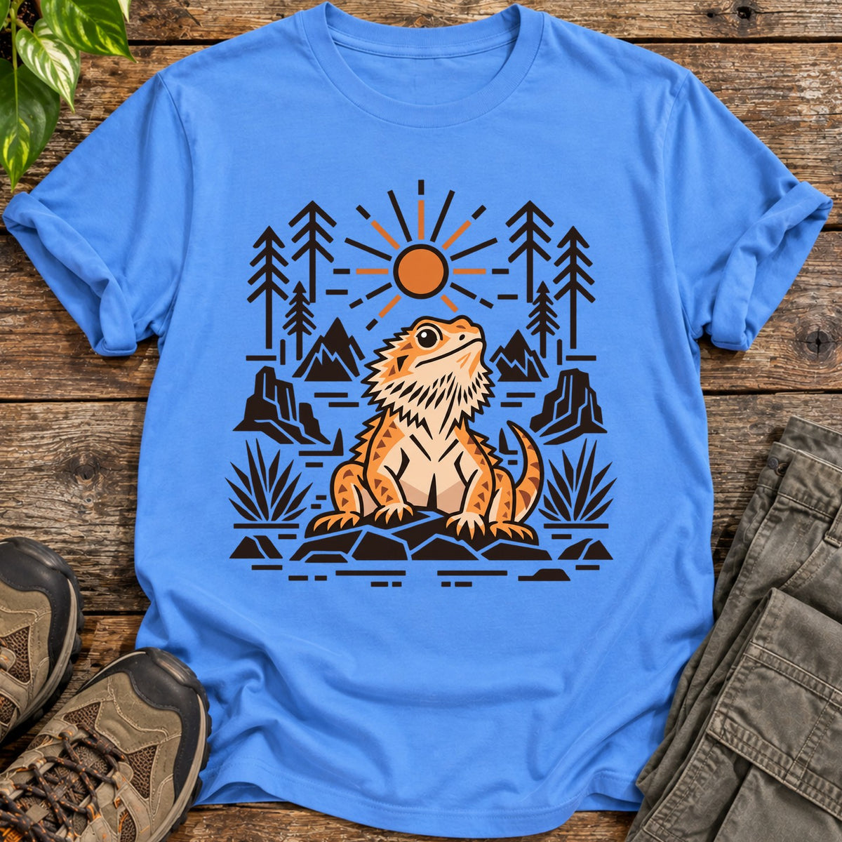 Suncrest Dragon Bearded Dragon T-Shirt - Carolina Blue