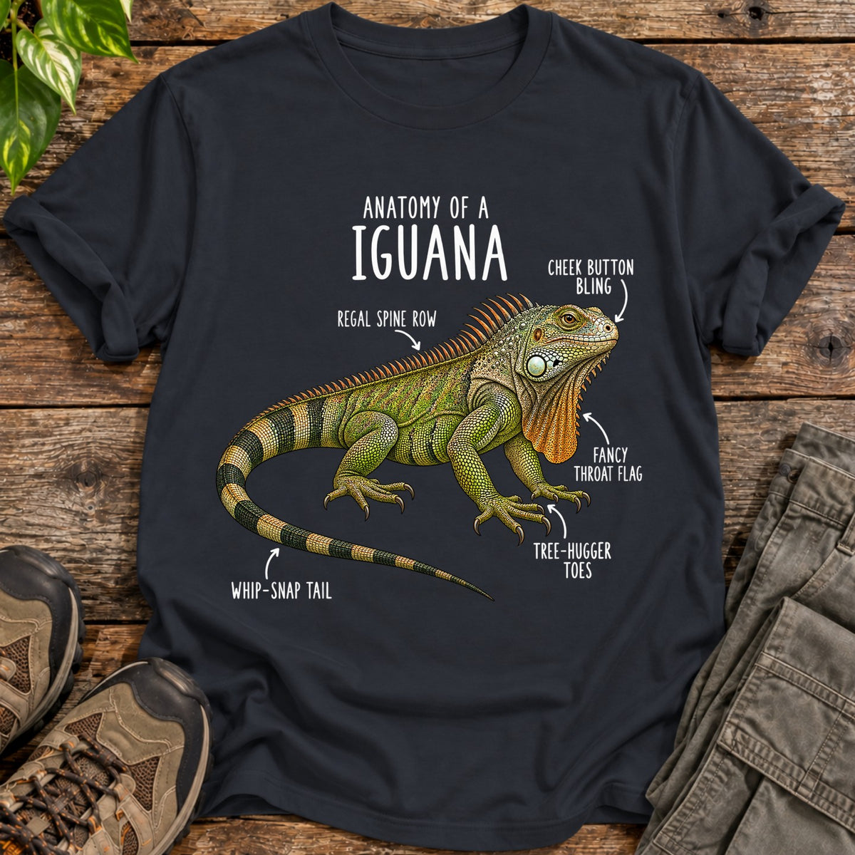 Anatomy of Iguana Shirt - Black