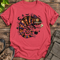Halloween Chameleon Patchwork T-Shirt - Heather Red