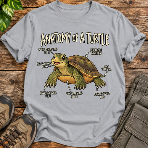 Anatomy of a Turtle T-Shirt - Sport Grey