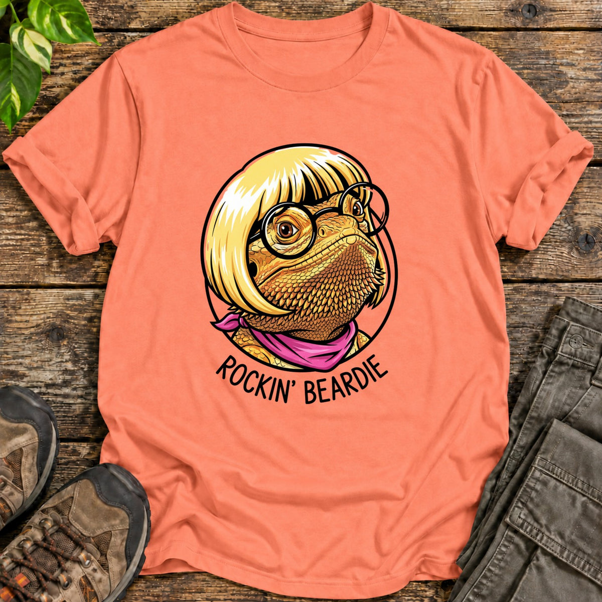 Rockin Beardie Shirt - Heather Orange