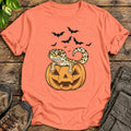 Halloween Leopard Gecko Pumpkin T-Shirt - Heather Orange