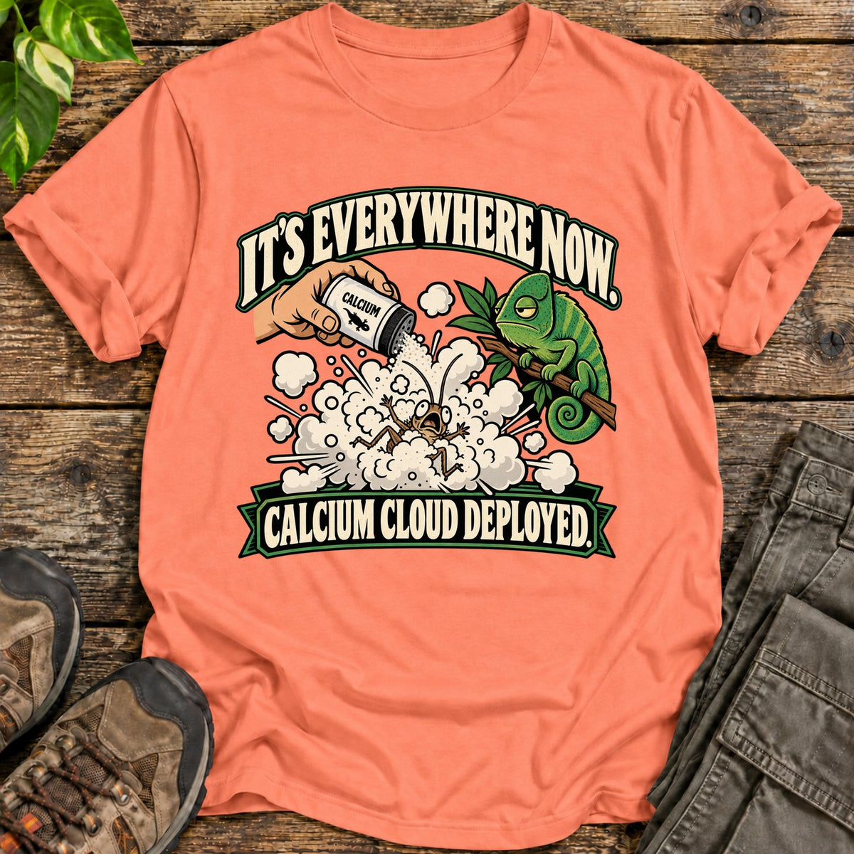 Calcium Cloud Deployed T-Shirt - Heather Orange