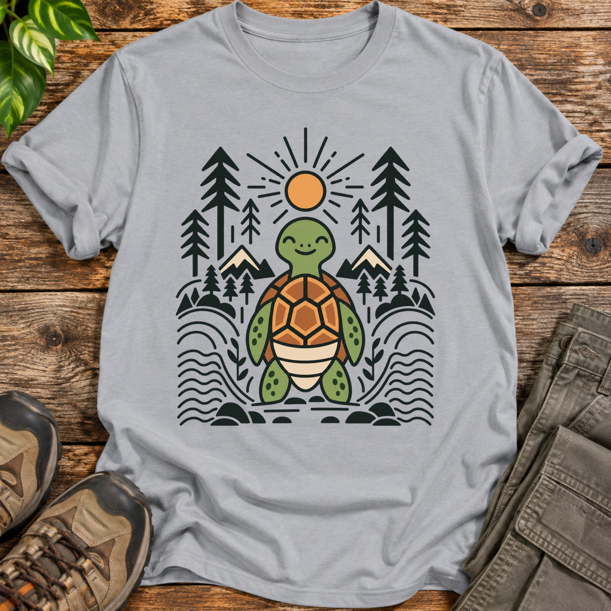 Trailbound Turtle Turtle Graphic T-Shirt - Sport Grey