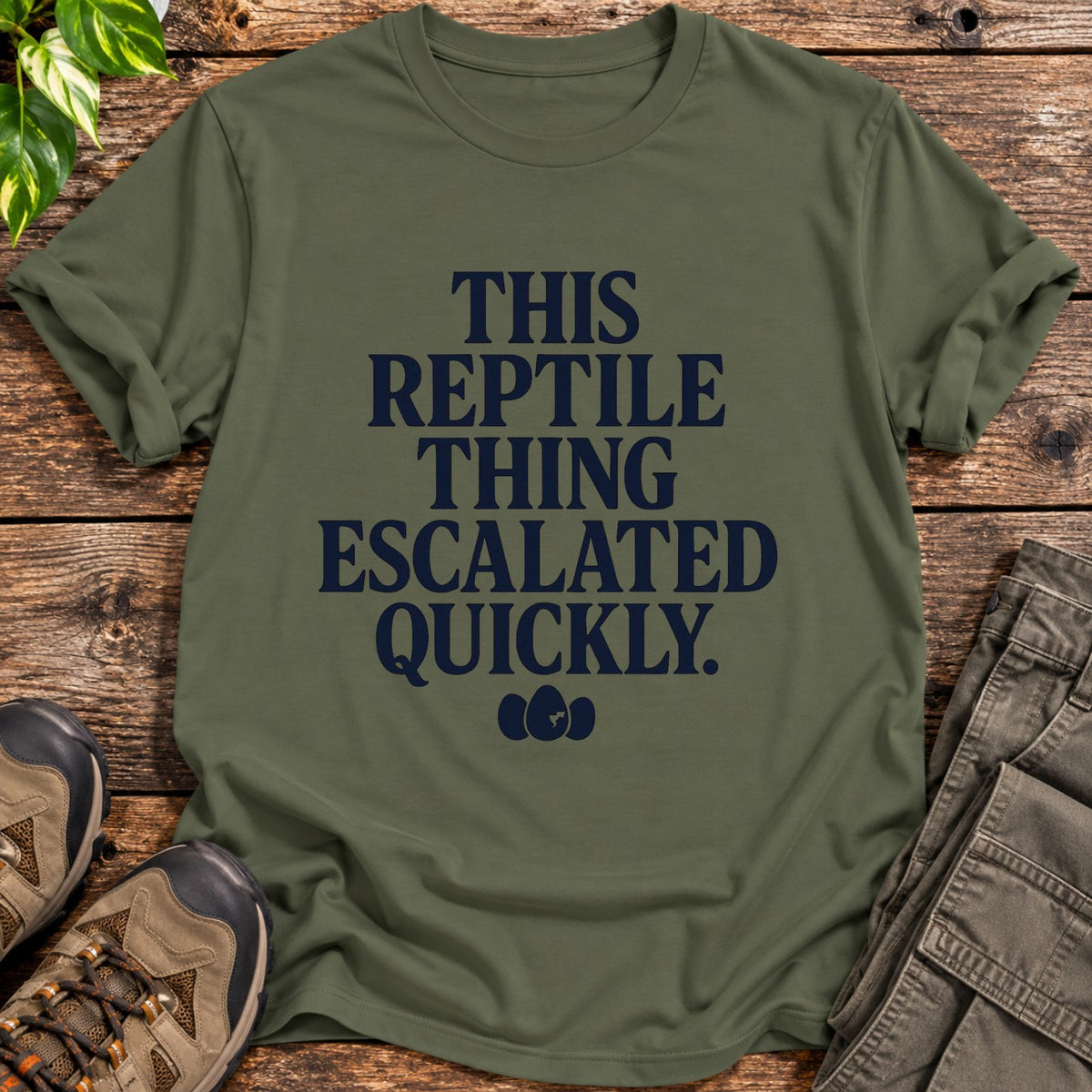 Reptile Thing Escalated Quickly Black - Military Green
