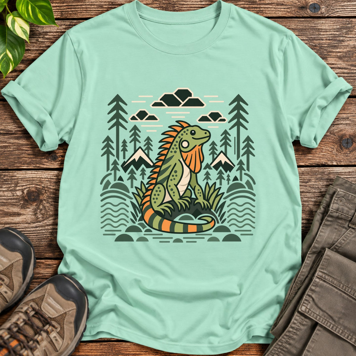 Cloudcrest Iguana Iguana T-Shirt - Mint Green