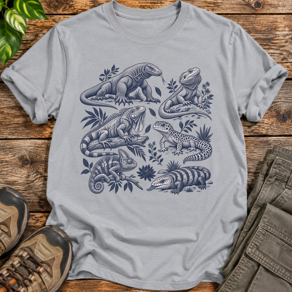 Vintage Reptile Collection T-Shirt - Grey