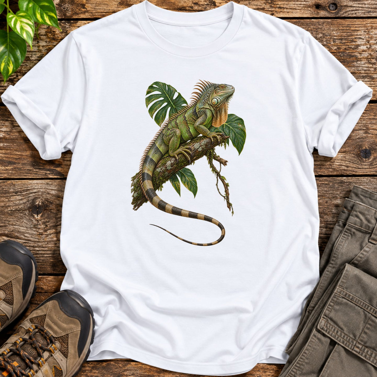 Branch Boss Green Iguana T-Shirt - White