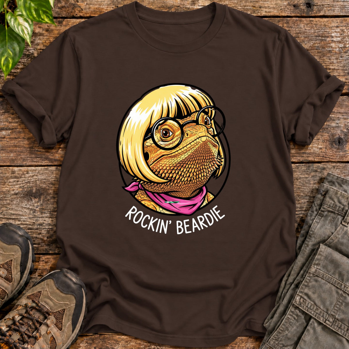Rockin Beardie Shirt - Dark Chocolate