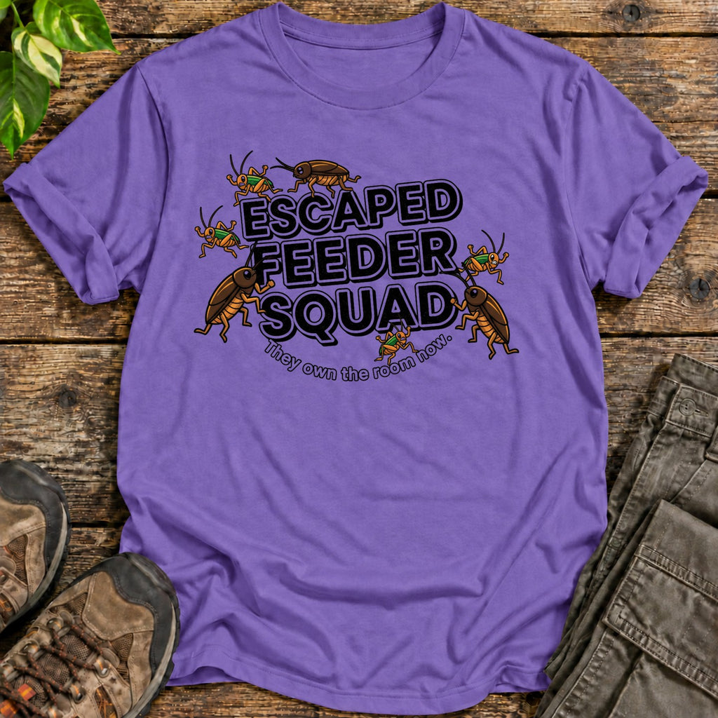 Escaped Feeder Cricket Squad T-Shirt - Heather Purple