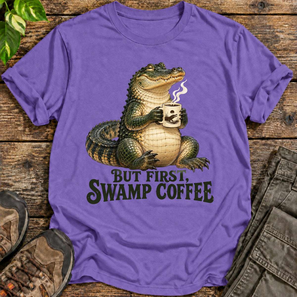 Swamp Coffee Shirt - Heather Purple