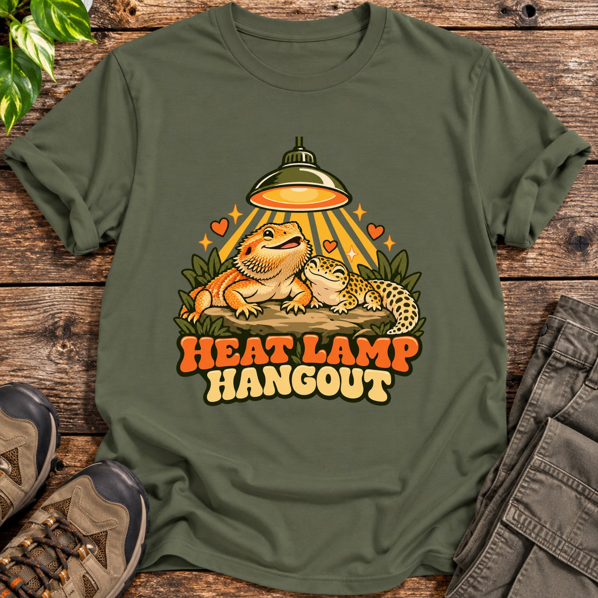 Reptile Hangout Shirt - Military Green