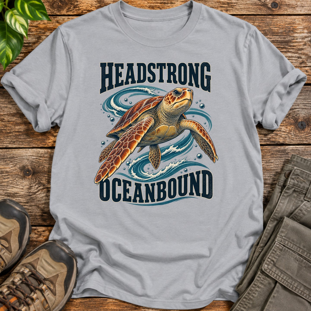 Headstrong Oceanbound Sea Turtle T-Shirt - Grey