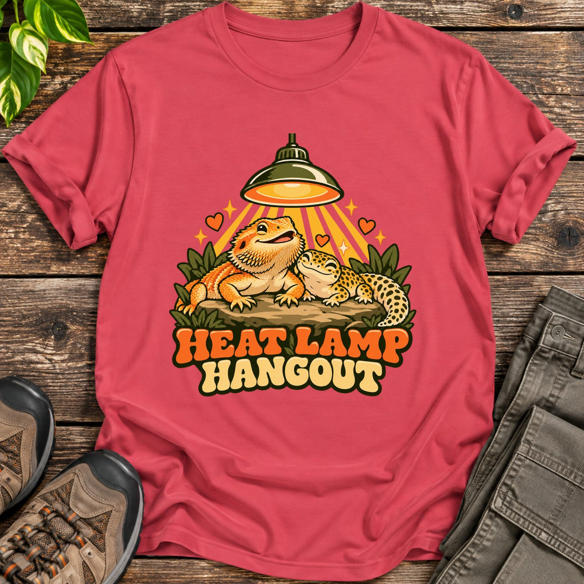 Reptile Hangout Shirt - Heather Red