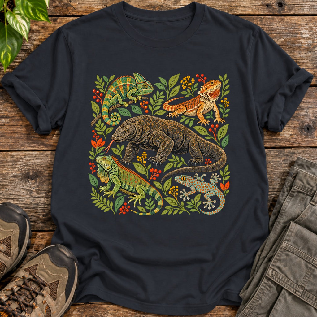 Botanical Reptile Collection T-Shirt - Black