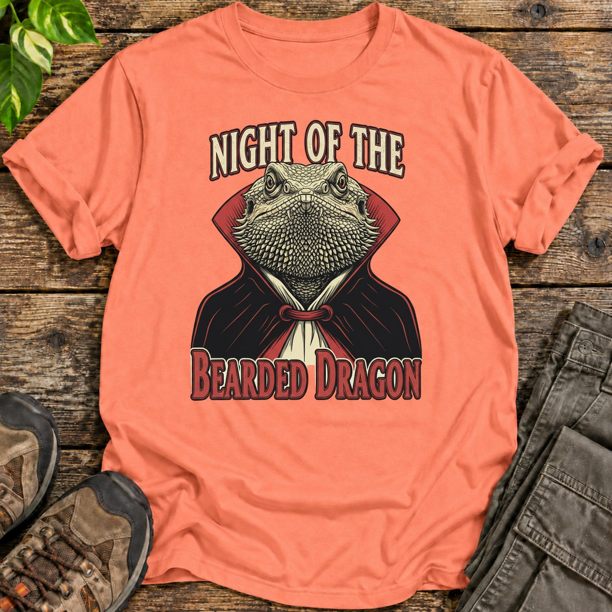 Night of the Bearded Dragon T-Shirt - Heather Orange