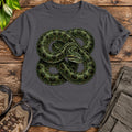 Green Anaconda Graphic T-Shirt - Charcoal
