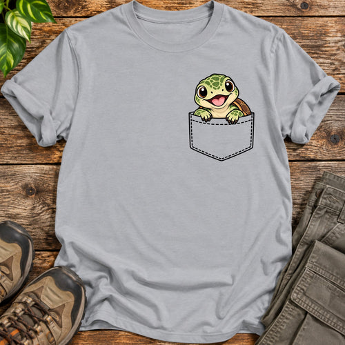 Baby Turtle Pocket T-Shirt - Sport Grey