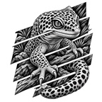 Leopard Gecko Breaking Through design